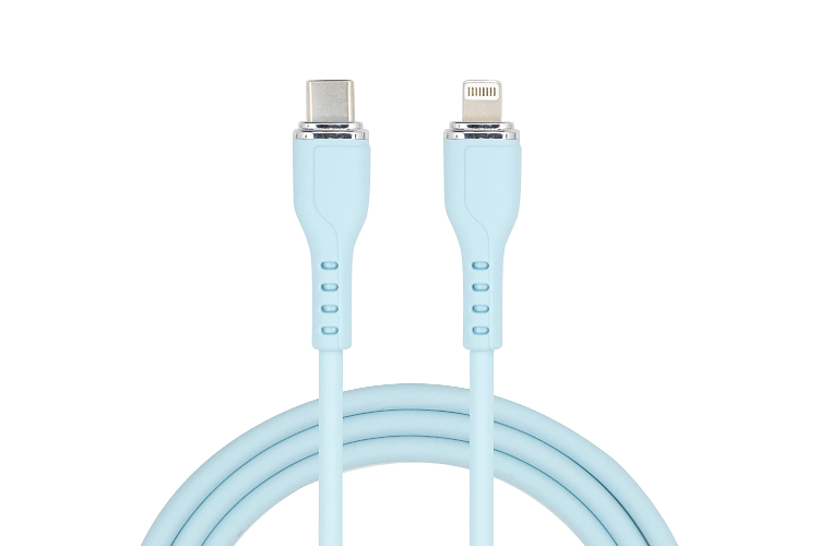 MFI Certified 1M Flat Silicone USB C to USB L Fast Charging Cable
