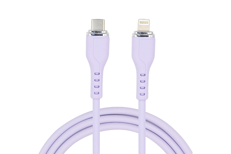 MFI Certified 1M Flat Silicone USB C to USB L Fast Charging Cable