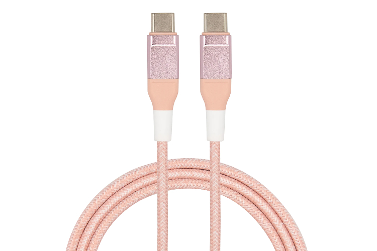 Pink USB-C to Lightning Cable 1m Fast Charging Braided Data Cord for iPhone
